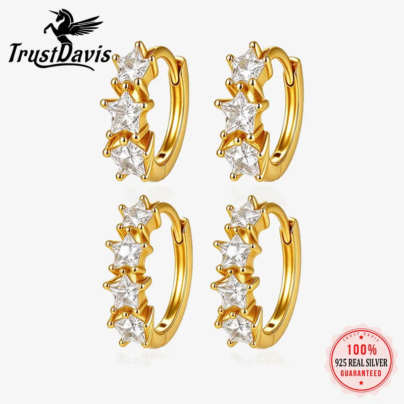 Star Zircon Hoop Earrings DS5019