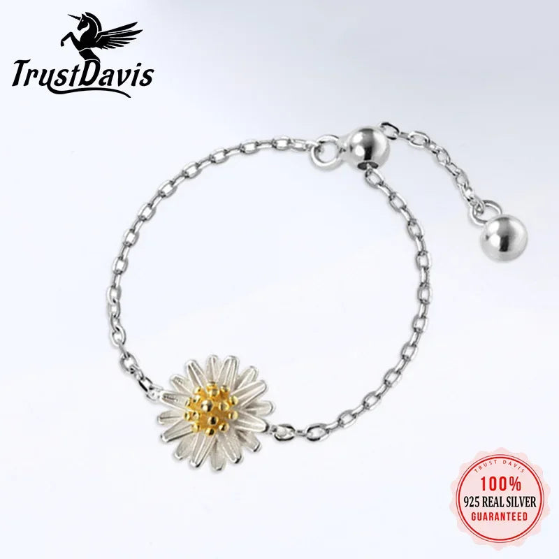 Plant Daisy Flower Chain Ring DB950