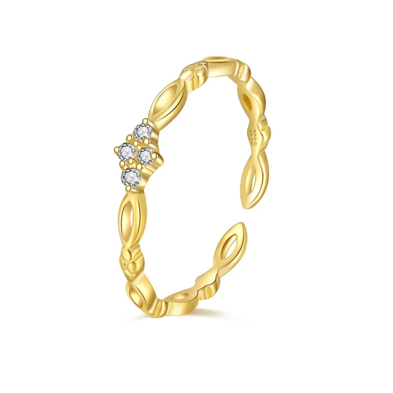 Geometric Cocktail Opening Ring DS4115