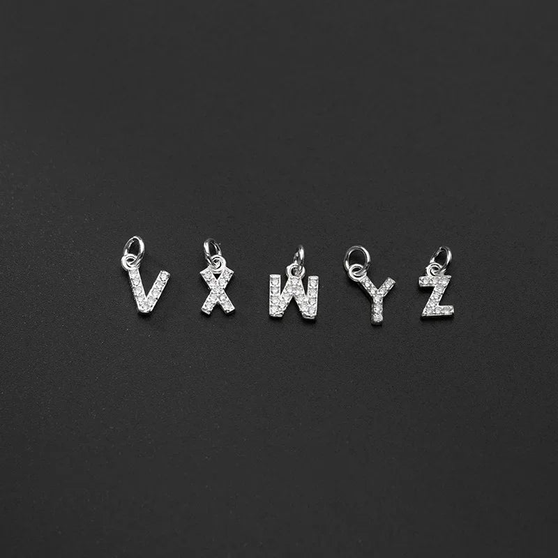 26 Letter Pendant Shiny Charm Pendant DIY Accessories Jewelry DZ423