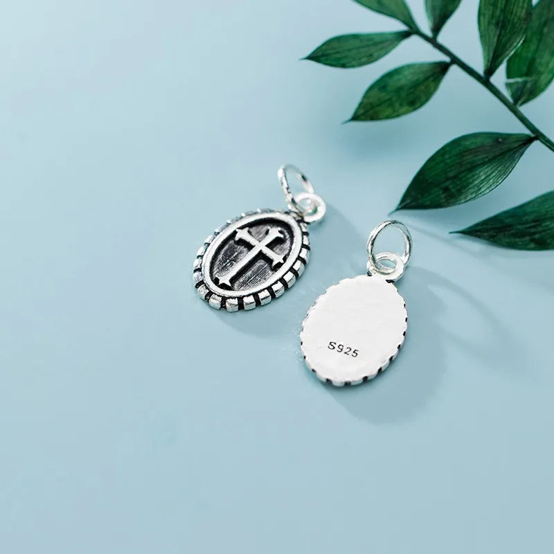 Cross Ellipse Charm Pendant DZ1784