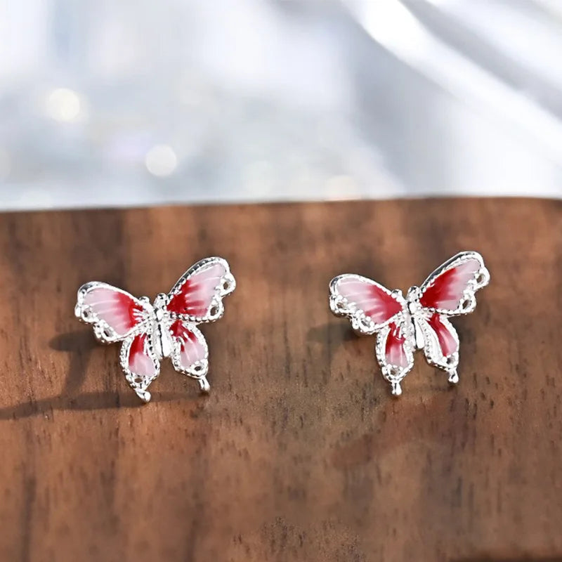 Sweet Romantic Butterfly Stud Earrings DA3208