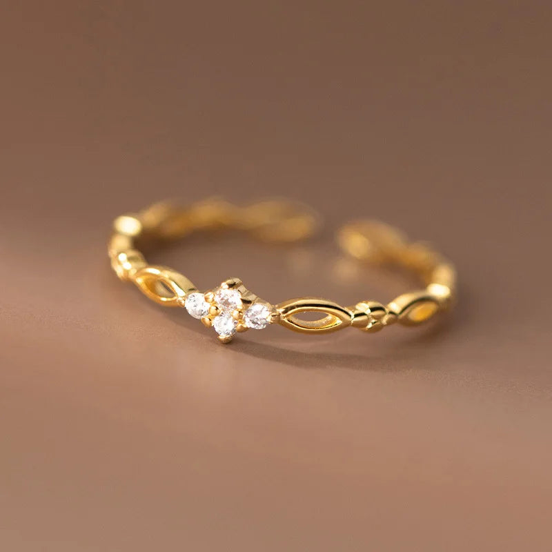 Geometric Cocktail Opening Ring DS4115