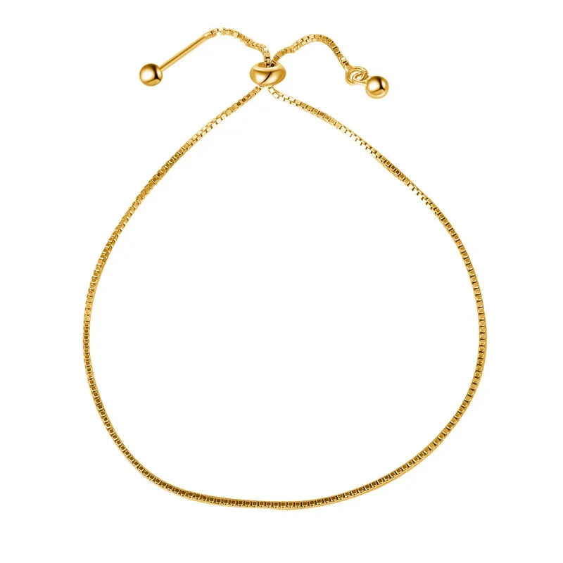 Bracelet For Women Box Chain DIY Adjustable Bracelet Wedding Party HY692