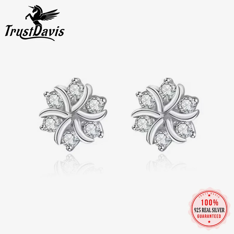 Luxury Zircon Snow Stud Earring DS4634