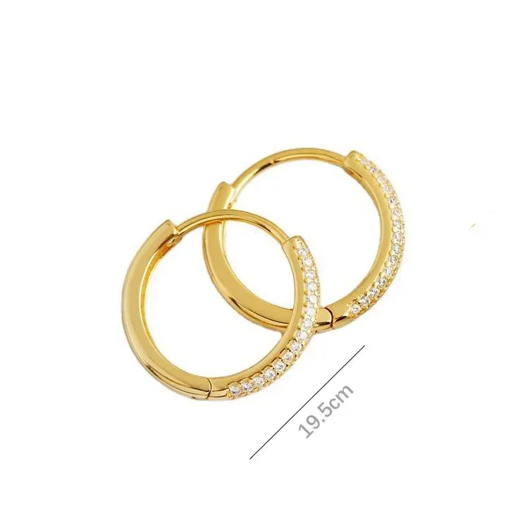 Round Dazzling CZ Hoop Earrings DA2747