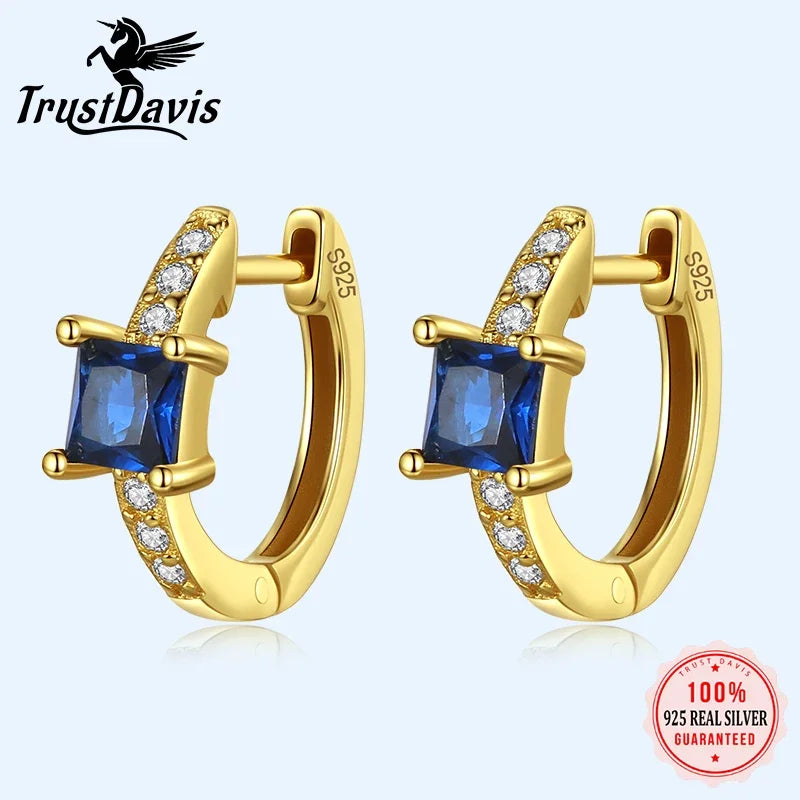 Square Colour Charm Hoop Earring DA2721