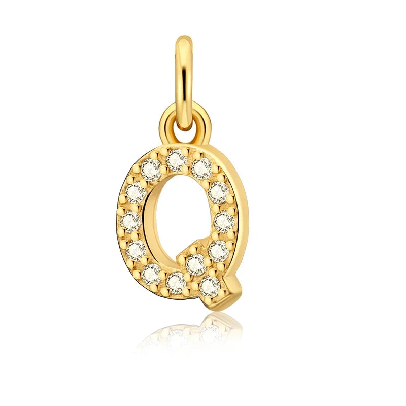 26 Letter Pendant Shiny Charm Pendant DIY Accessories Jewelry DZ423