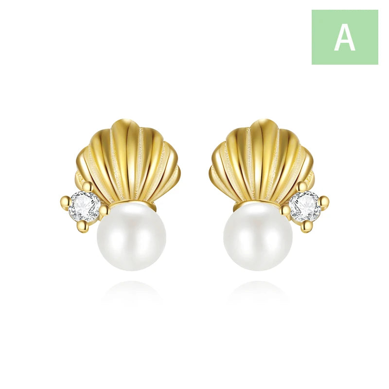 Sea Shell Stud Earrings Gift DS4572