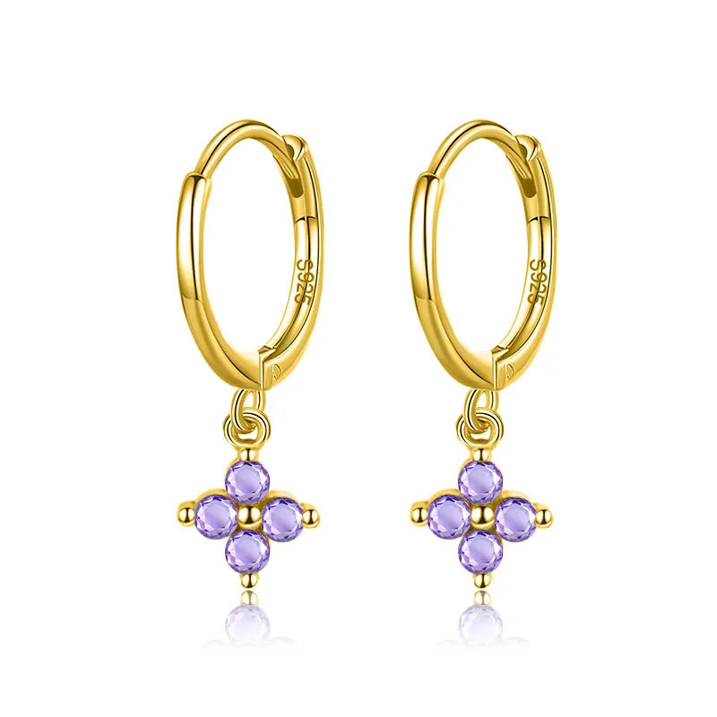 Colored Zircon Hoop Earrings DA2653