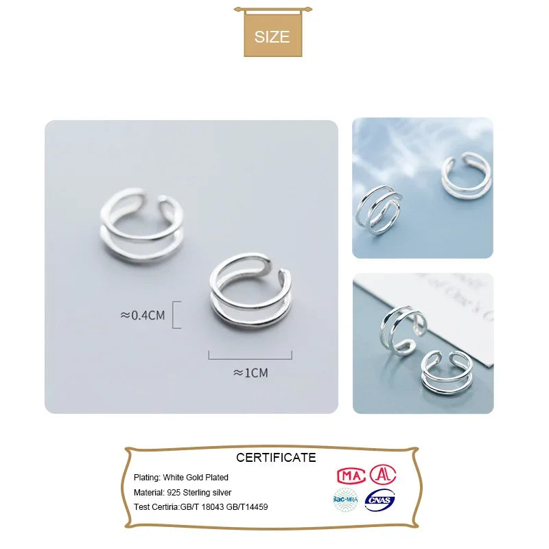 Double-deck Ear Cuff Clip Earrings DA947