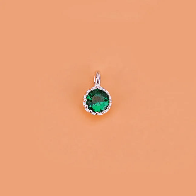 Round Colour Shiny Charm Pendant DIY Accessories Jewelry HY635