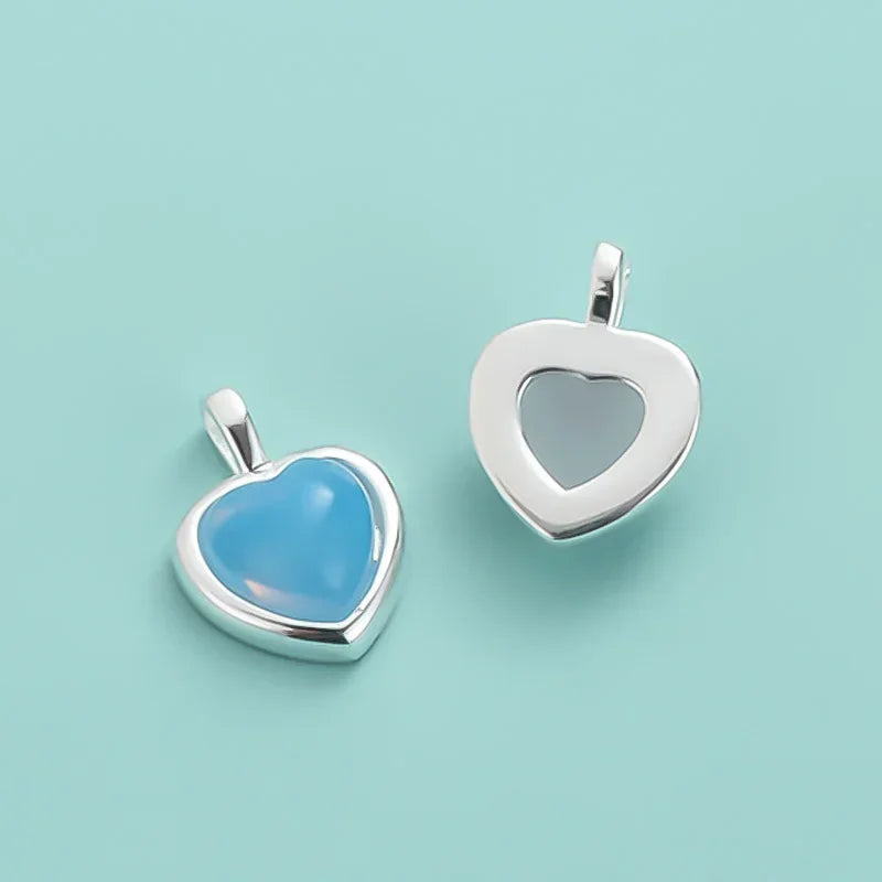 TrustDavis Real 925 Sterling Silver Fashion Sweet Heart Handmade DIY Necklace Bracelet Jewelry Accessories Party DZ1174