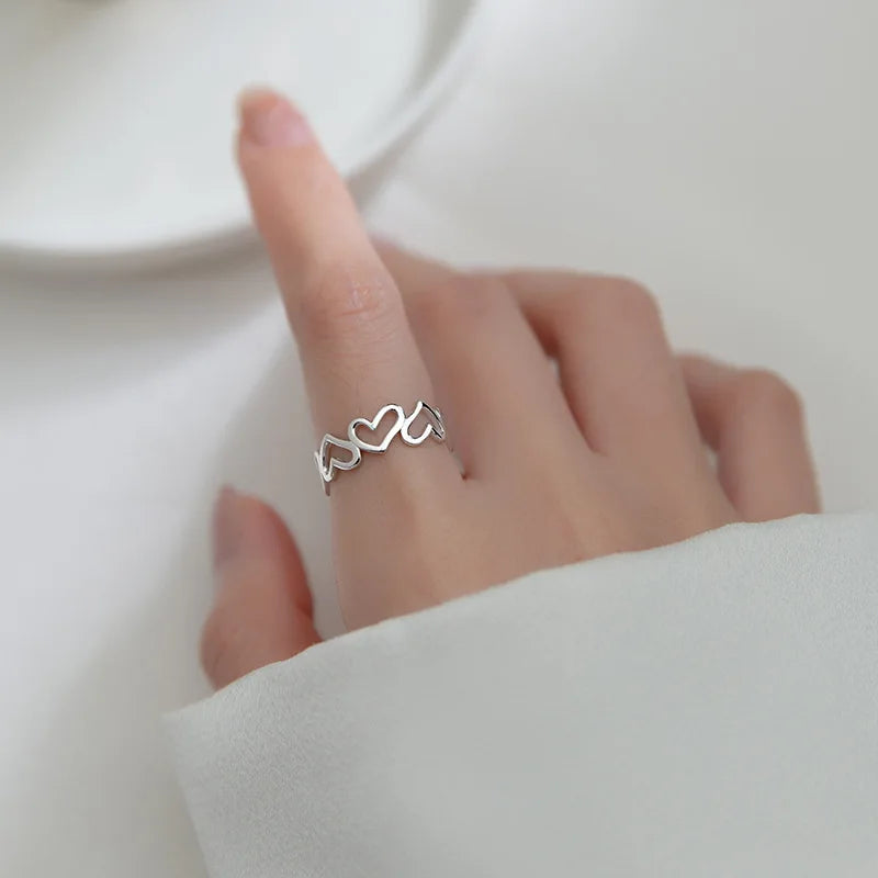 Twist Heart Opening Rings DB1317