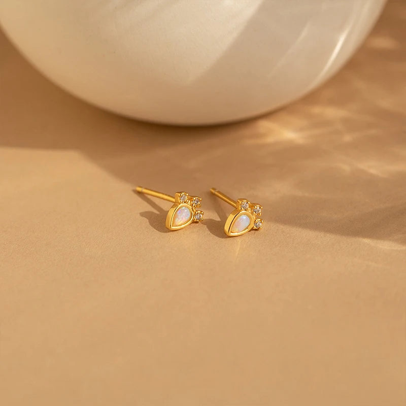 Opal Carrot Stud Earrings DS4771