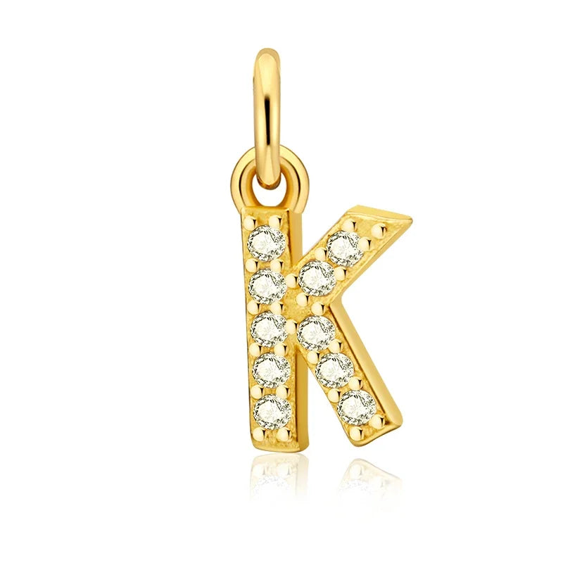 26 Letter Pendant Shiny Charm Pendant DIY Accessories Jewelry DZ423