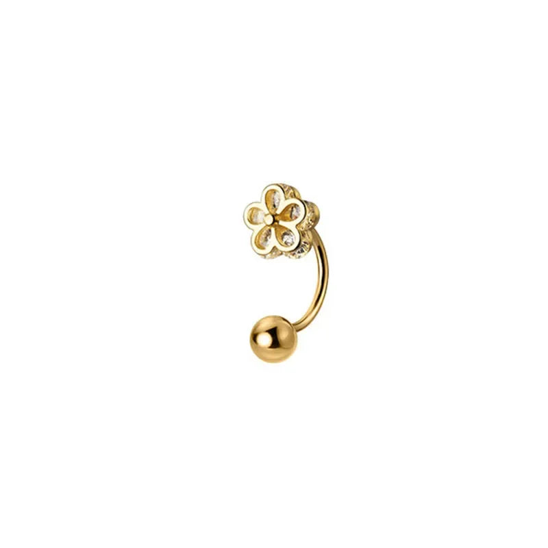 Flower Bowknot Star Screw Stud Earrings DB1363