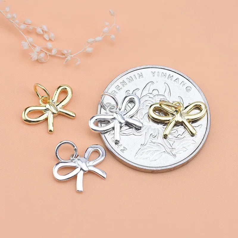 Bowknot Charm Pendant Handmade DIY Accessories HY090