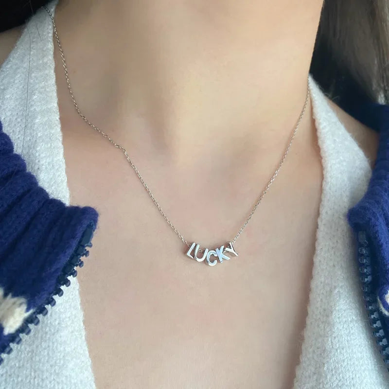 26 Letter Silver Necklace DA3148