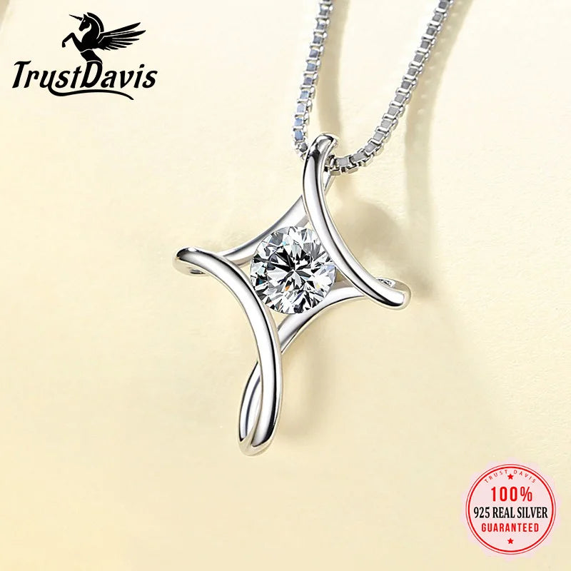 Fashion Simple Cross Zirconia Pendant Handmade DZ1755