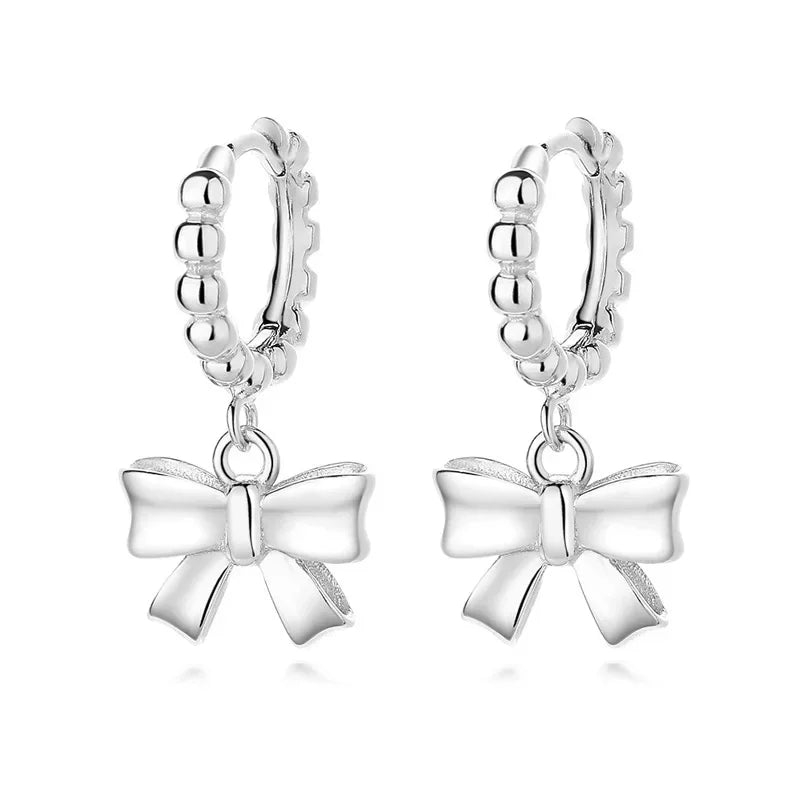 Bowknot Pendant Hoop Earrings DS3924