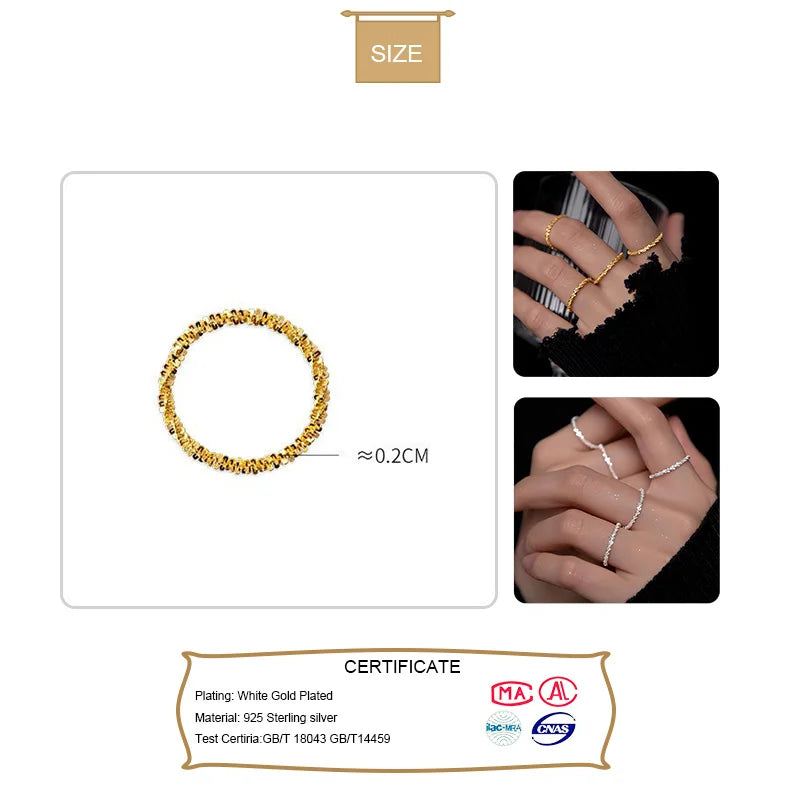 Simple Babysbreath Charm Finger Ring DA2049