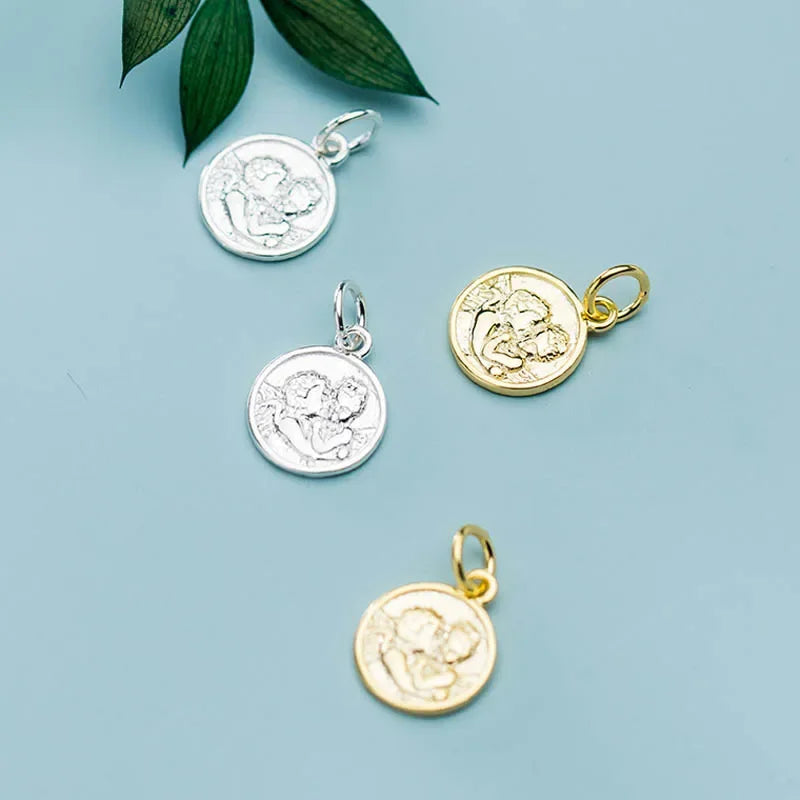 Round Portrait Coin Charm Pendant DIY Accessories Jewelry DZ111