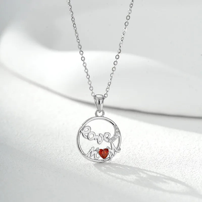 Love Mom Zircon Necklace DS4841