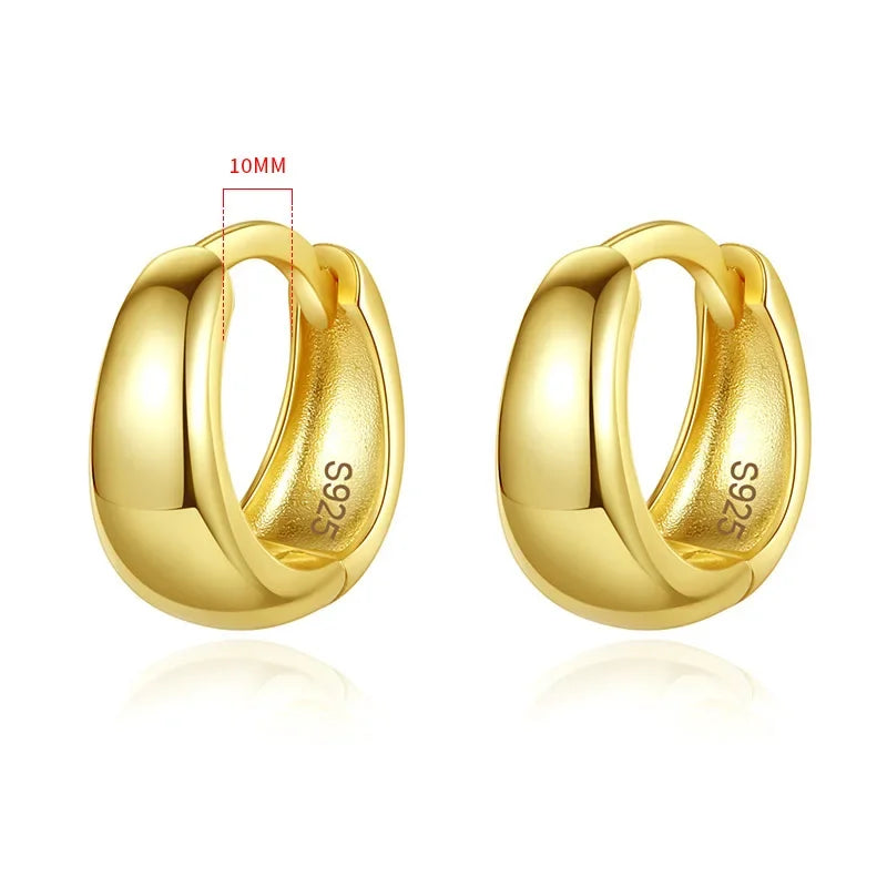 6 7 8 9 10mm Silver Hoop Earrings DG0132