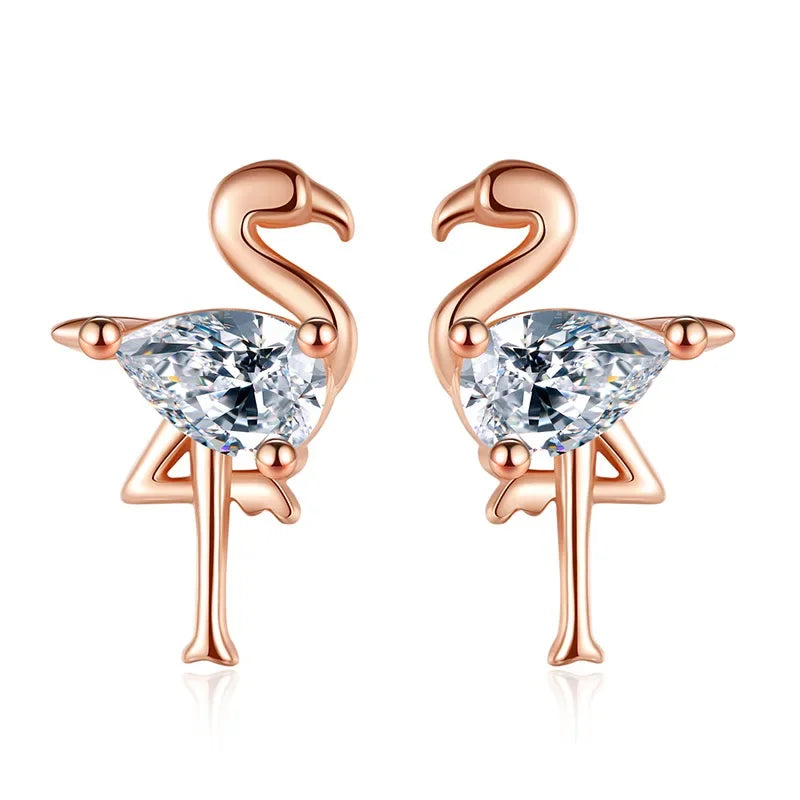 Trustdavis 100% 925 Solid Real Sterling Silver Jewelry Cute Little Rabbit CZ Stud Earring Gift For Girls Kids Lady Jewelry DA284