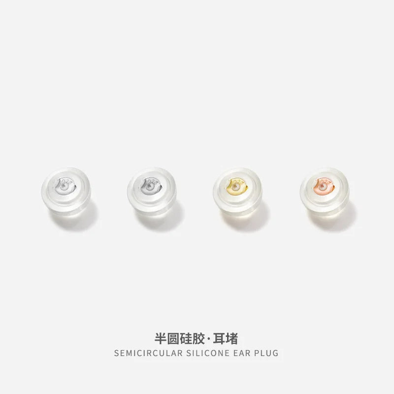 Trustdavis Real 925 Sterling Silver Silicone Ear Plug Earplugs Stud Earring DB1248