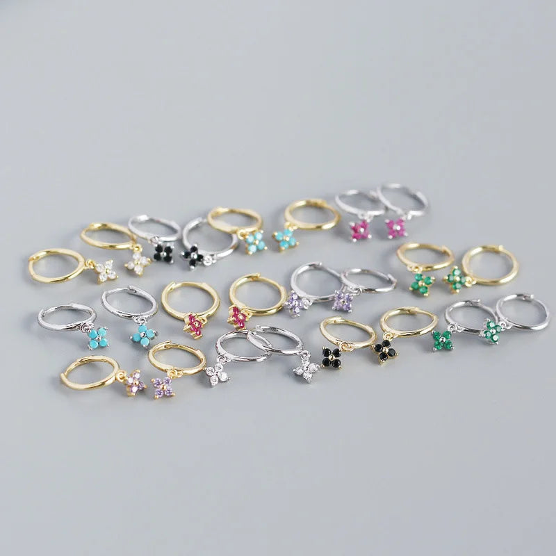 Colored Zircon Hoop Earrings DA2653