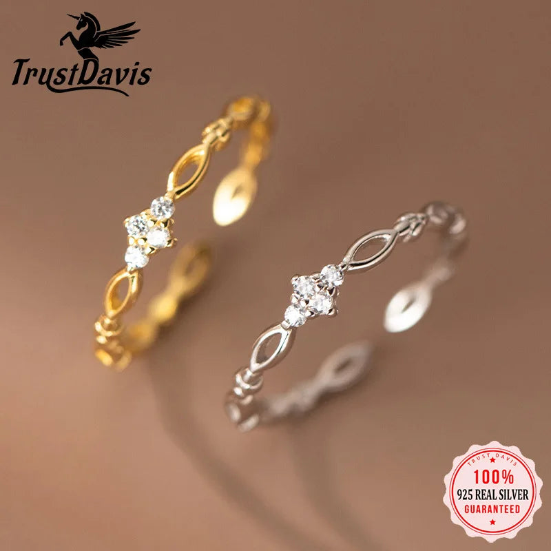 Geometric Cocktail Opening Ring DS4115