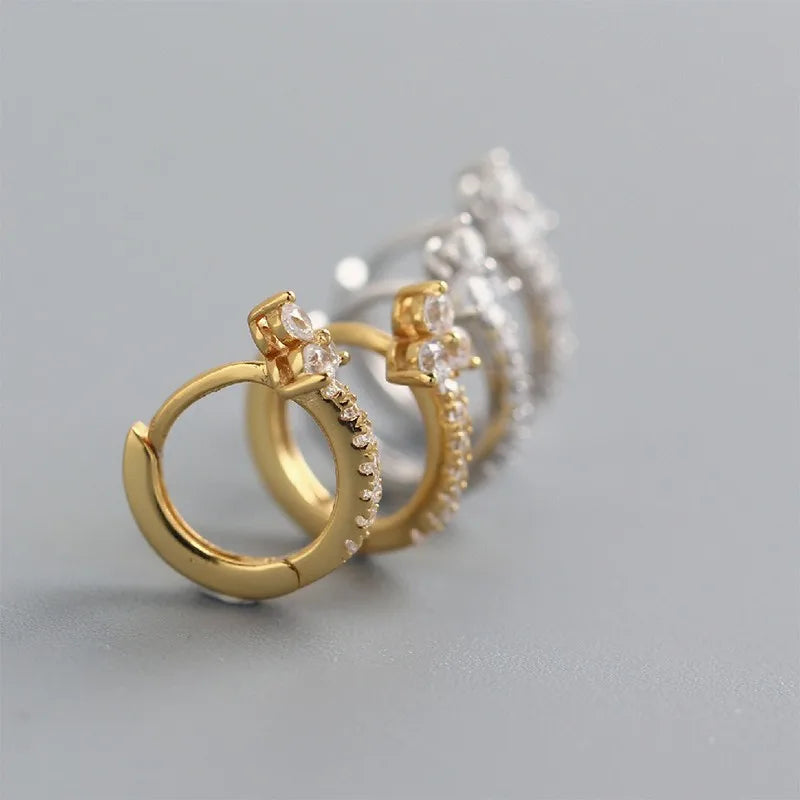 Colored Flower Zircon Earrings DS4843