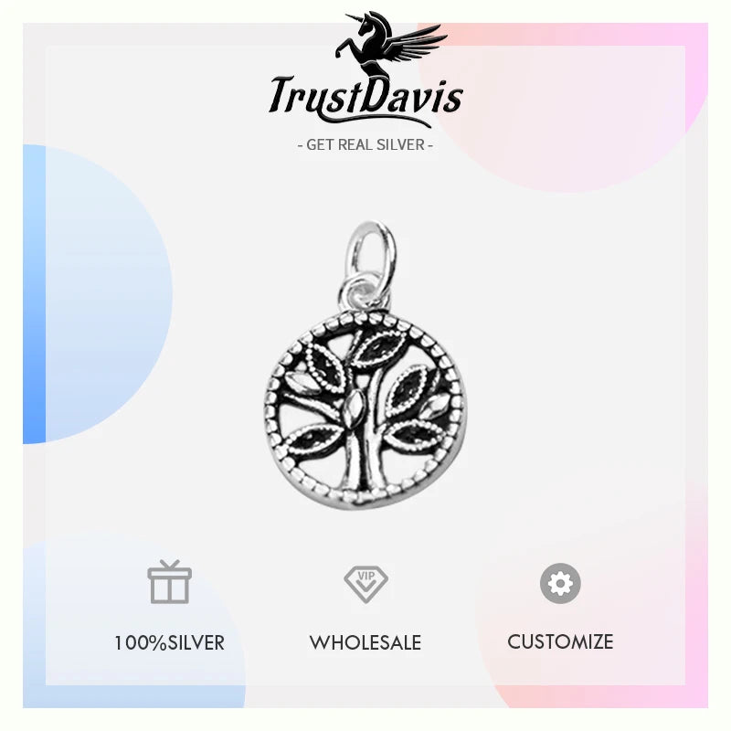 Hollow Round Tree Pendant HY639