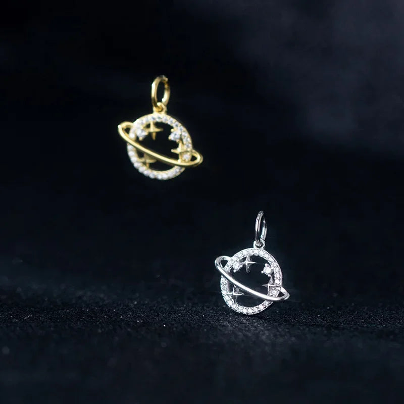 Star Planet Shiny Charms Pendant DIY Accessories Jewelry HY305