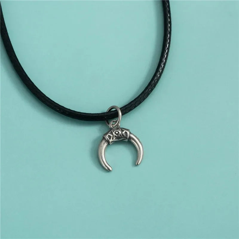 Retro Crescent Charm Pendant DIY Necklace Accessories DZ1641