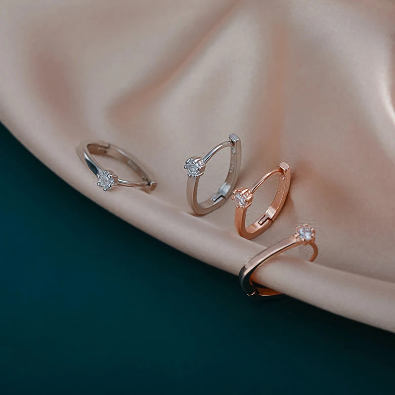 Geometric Charm Hoop Earrings H078