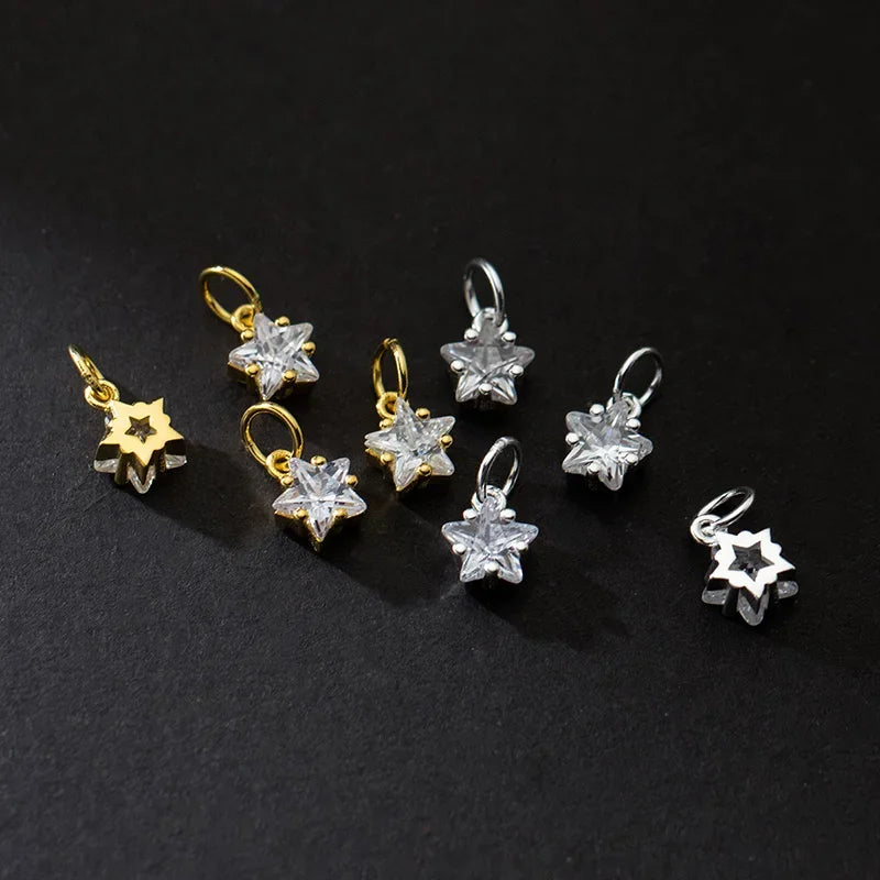 6mm Star Dazzling CZ Pendant HY857