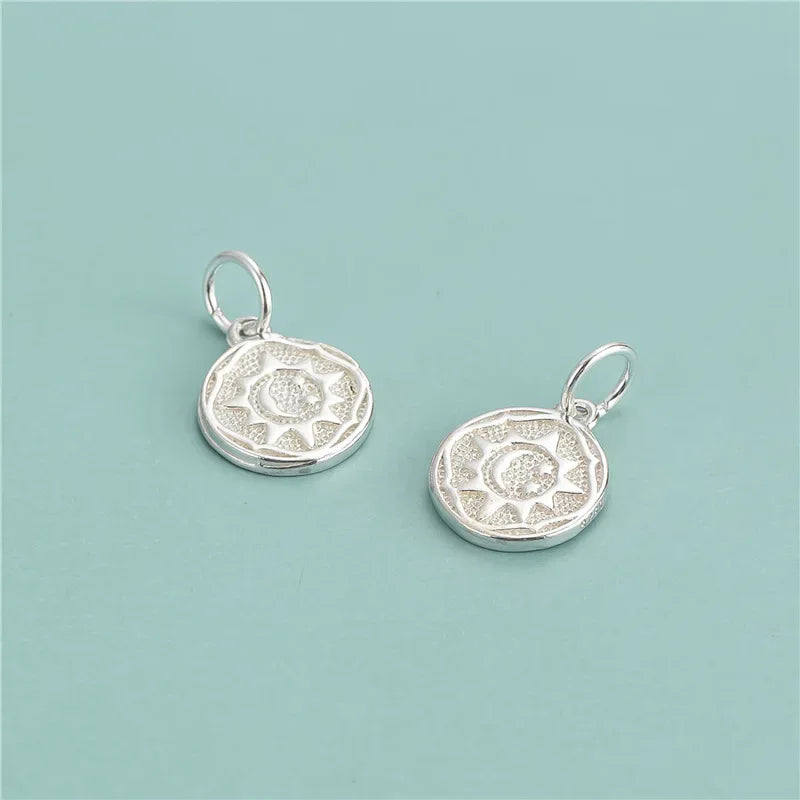 Sun Round Charm Pendant DIY Necklace Bracelet Accessories DZ653