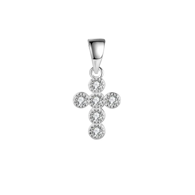 Cross CZ Charm Pendant DIY Accessories Fine Jewelry HY202