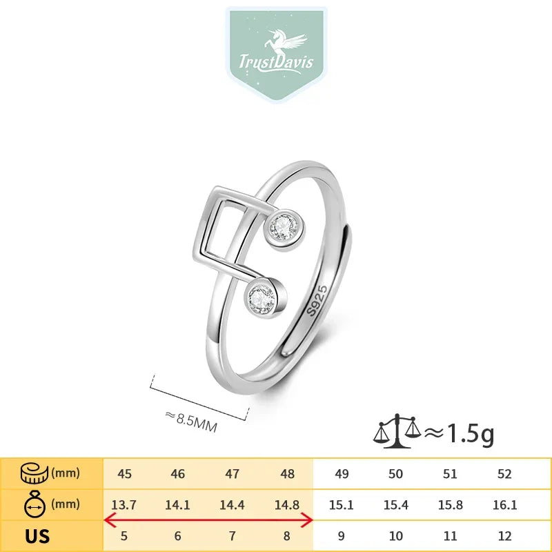 Music Notes Opening Rings DS3968