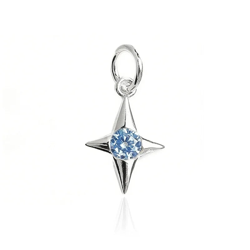 Cross Star Charm Silver Pendant DZ1888
