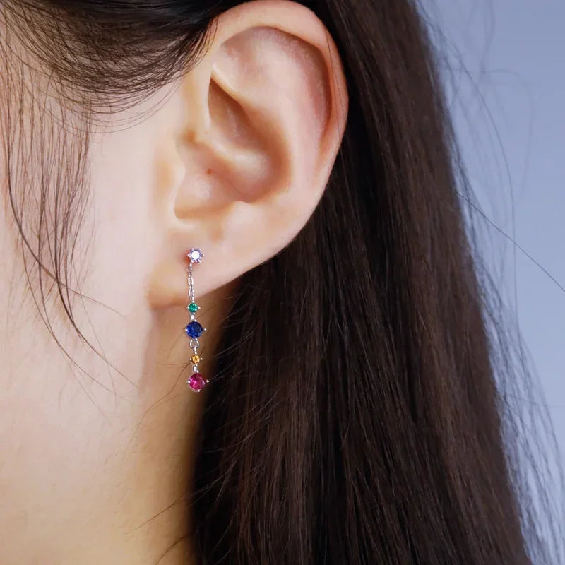 Long Tassel Stud Earrings DS4323
