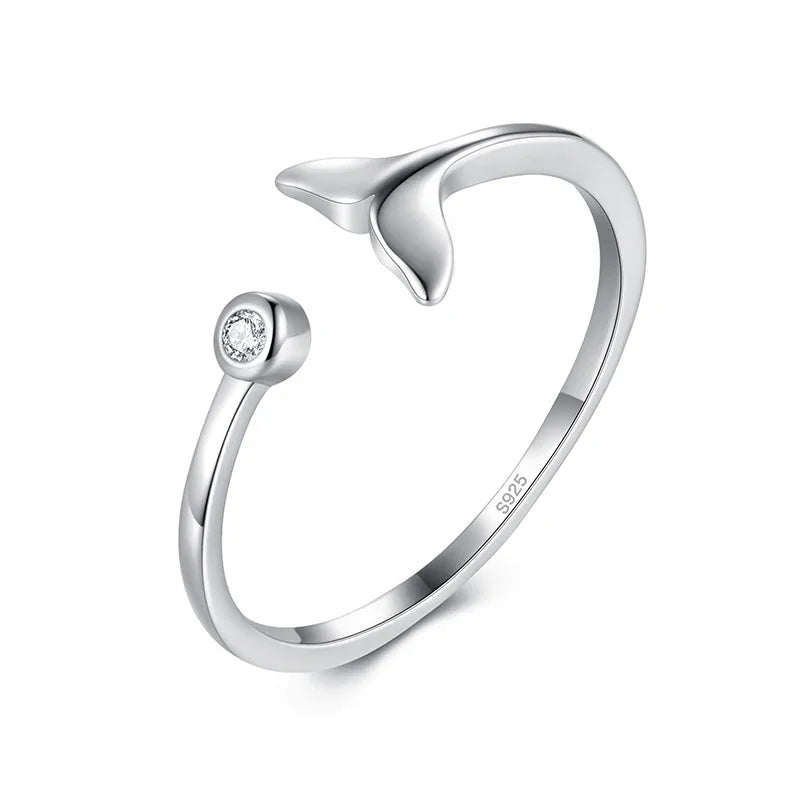Sweet Mermaid Tail Shiny Opening Ring DS556