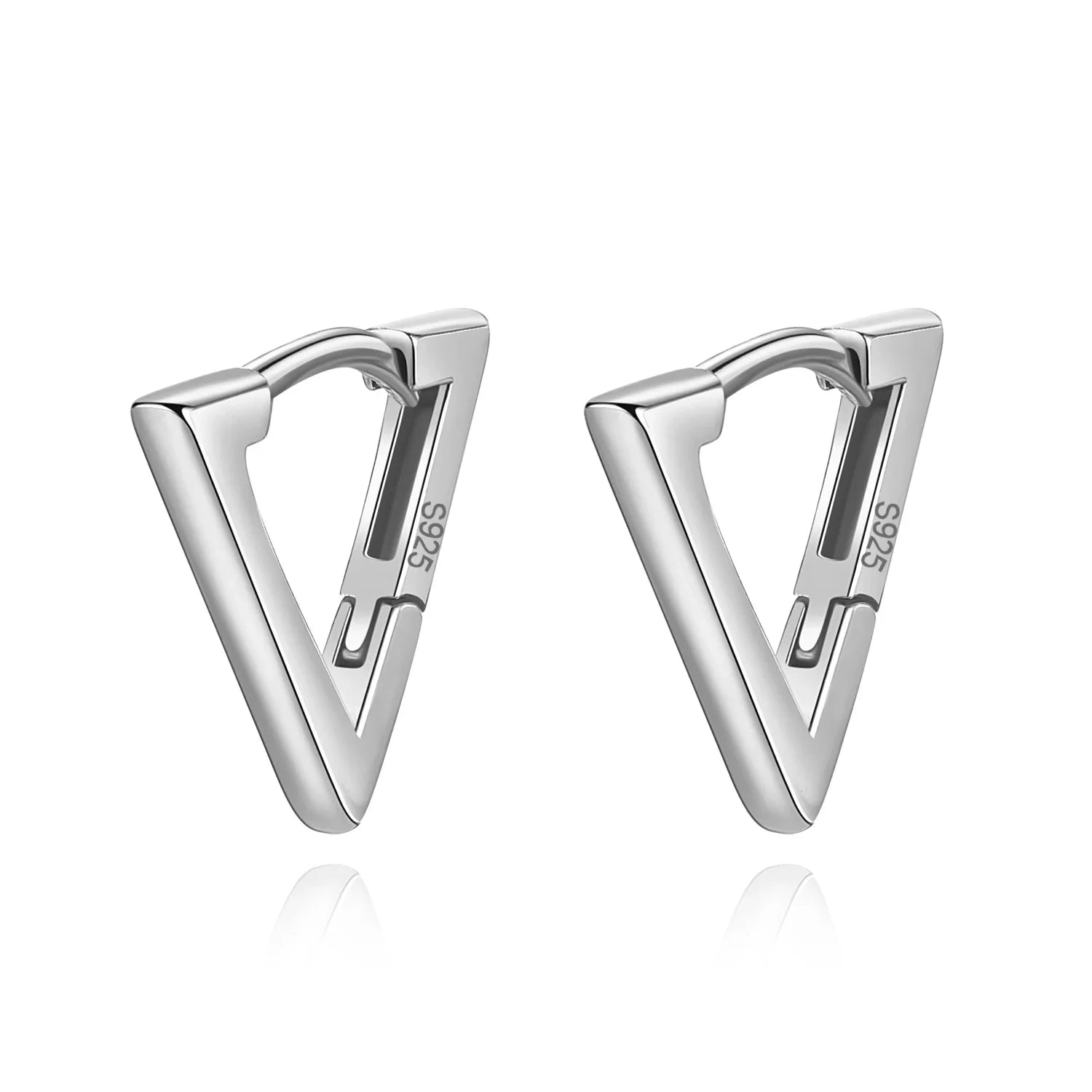 Minimalist Geometric Triangle Gothic Hoop Earrings DA737