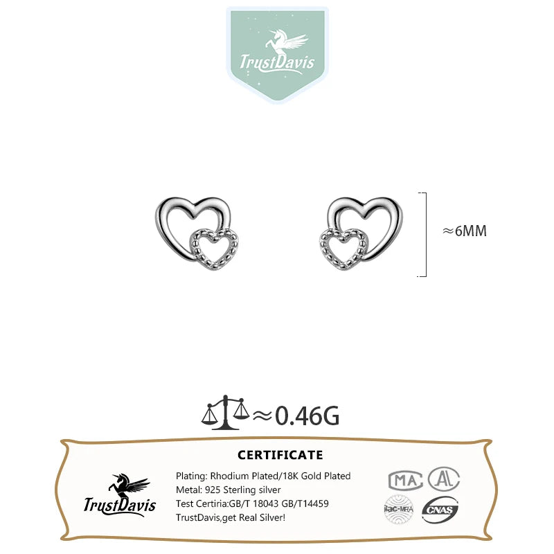 Elegant Openwork Heart-shaped Stud Earrings DS4754