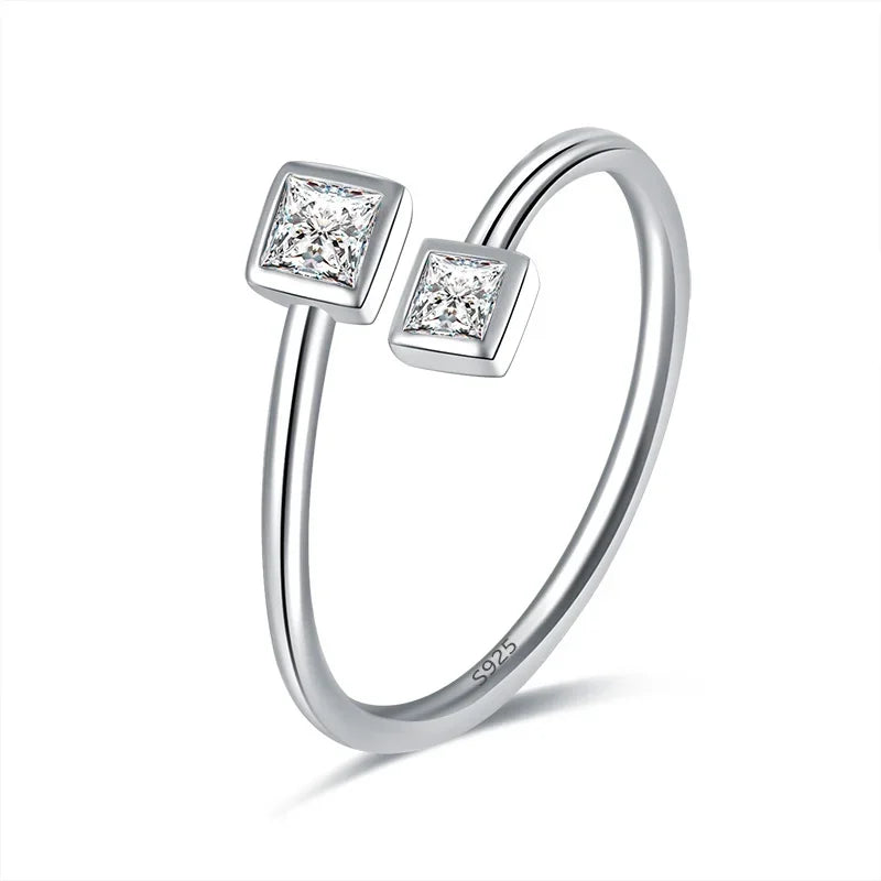 FAS Square Cocktail Opening Ring Sizable DA135