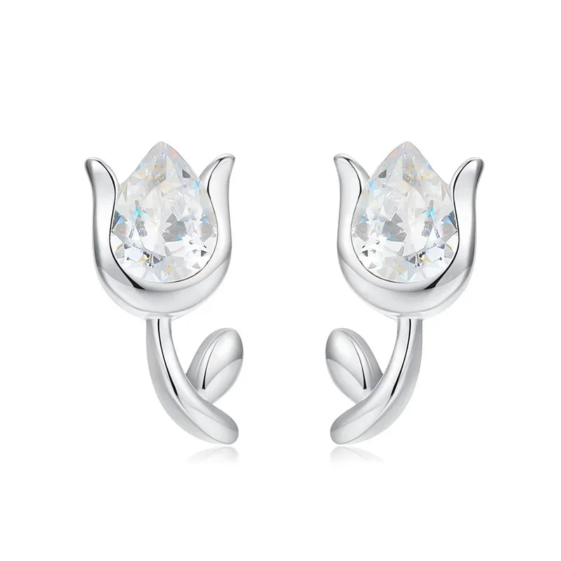 Tulip Flower Stud Earrings DA3144
