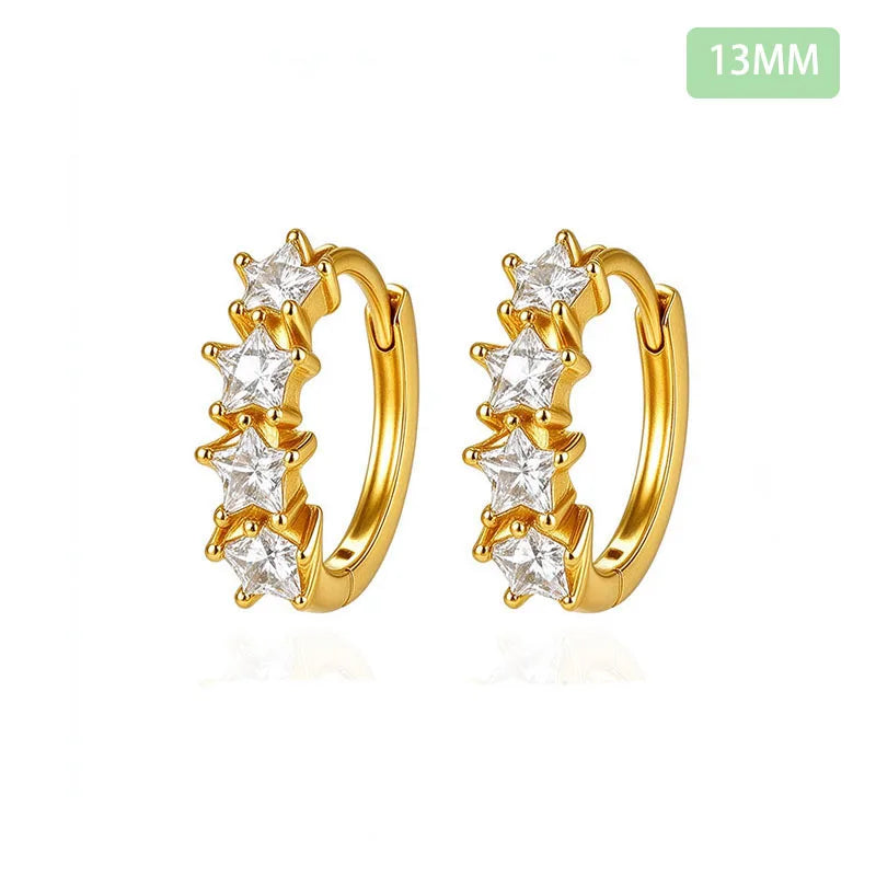Star Zircon Hoop Earrings DS5019